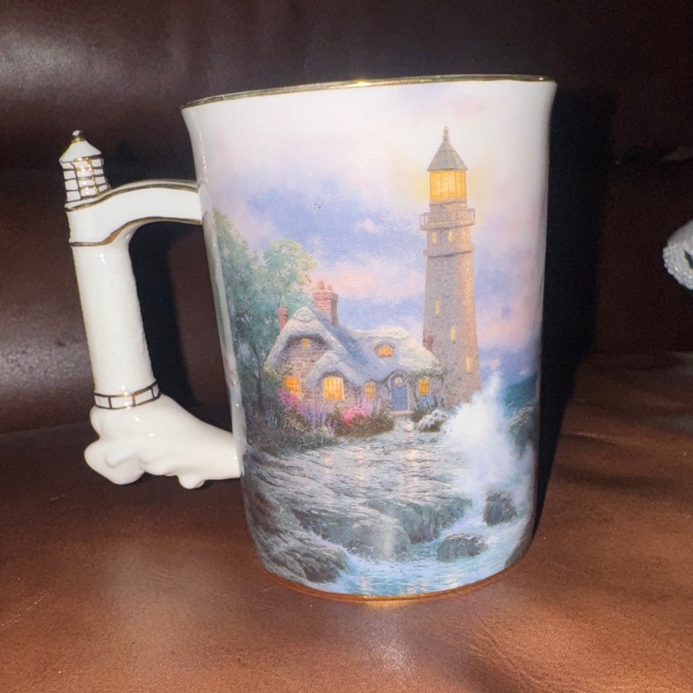 Thomas Kincaid Seaside Inspirations heirloom porcelain Mug - Bradford exchange